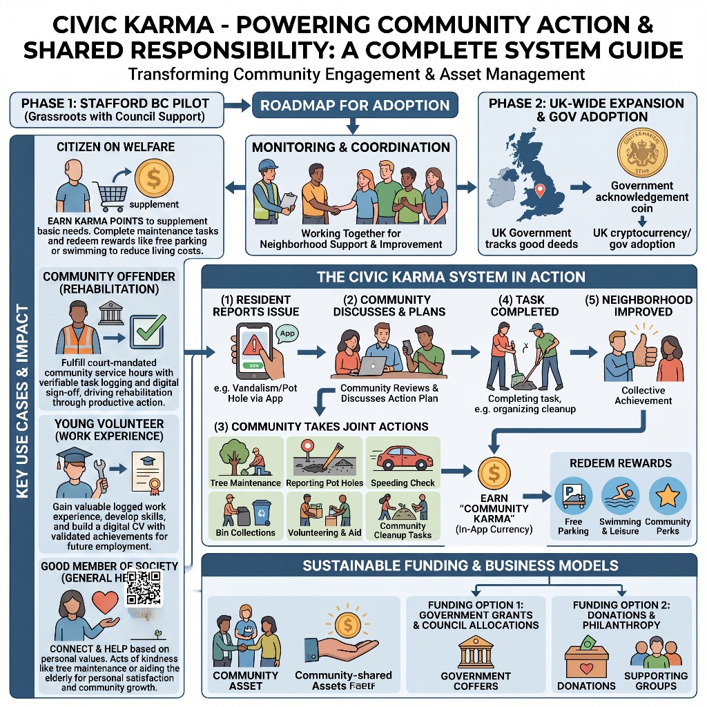 Civic Karma use cases overview — welfare, rehabilitation, youth and general help